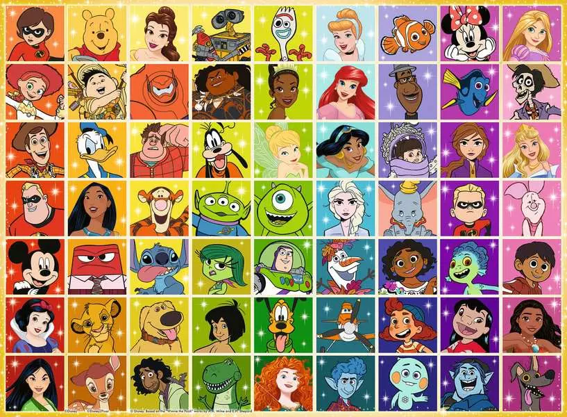 Afbeelding van de puzzel Disney & Pixar Color Palette van Ravensburger, 500 stukjes