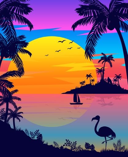 Afbeelding van de puzzel Tropicana Sunset van Ravensburger, 500 stukjes