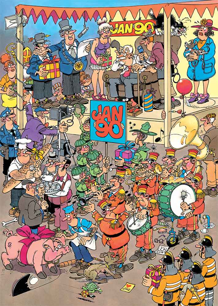 Afbeelding van de puzzel Fijne 90ste! van Jan van Haasteren, 500 stukjes